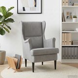  Fotelja Svjetlosiva Baršun | shoptok.hr