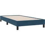 Box Spring krevet s madracem i LED tamnoplavi 80x210 cm baršun | shoptok.hr