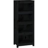 Maison Chic Knjižna omara - Knjižni regal črna 50x35x125,5 cm trdna borovina, (21726216) | Shoptok.si