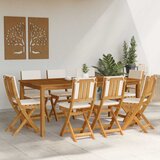  Vanjske bistro stolice 8 pcs Krem bijela 38 x 46 x 85 cm | shoptok.hr
