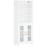 Maison Chic Visoka omara - Komoda - Predalnik bela 69,5x34x180 cm inženirski les, (21722212) Cene