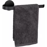 Wenko Mat črno kovinsko držalo za brisače z namestitvijo brez vrtanja Bivio –