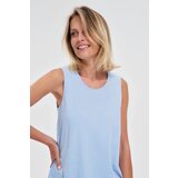 Marisse Asymmetrical Blue Top | shoptok.hr