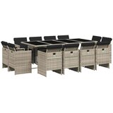  13-dijelni vrtni blagovaonski set s jastucima svijetlosivi | shoptok.hr
