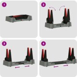 vidaXL Naslon za streljanje Siva 46 x 14 x 19.5 cm Plastika Cene