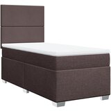 vidaXL Box spring postelja z vzmetnico temno rjava 80x200 cm blago, (21261098) | Shoptok.si