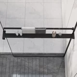  Polica za zid tuš-kabine crna 80 cm aluminijska
