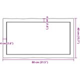 Stolna ploča svjetlosmeđa 80x40x(2-4) cm obrađena hrastovina | shoptok.hr
