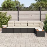  Set vrtnih sofa s jastučićima u crnom poli ratan | shoptok.hr