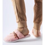 Gemre Pink warm slippers with a bow Antonino | shoptok.hr