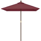  Vrtni suncobran s drvenim stupom bordo 198 x 198 x 231 cm | shoptok.hr