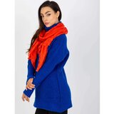 Fashion Hunters Dark orange airy scarf with shirring Cene