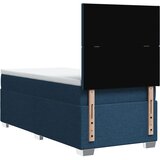  Krevet s oprugama i madracem plavi 100 x 200 cm od tkanine | shoptok.hr