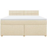  Krevet s oprugama i madracem krem 180x200 cm od tkanine | shoptok.hr