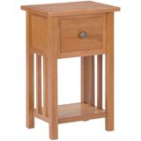 vidaXL ormarić za časopise s ladicom 35x27x55 cm od masivne hrastovine | shoptok.hr