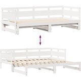  Dnevni krevet na razvlačenje s ladicama bez madraca 80x200 cm | shoptok.hr