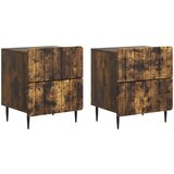  Noćni ormar s ladicama 2 pcs Dimljeni hrast 43 x 34,5 x 49,5 cm | shoptok.hr