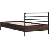  Okvir za krevet smeđi hrast 90x200 cm konstruirano drvo i metal | shoptok.hr