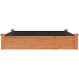  Povišena vrtna gredica s oblogom smeđa 120x120x25 cm jelovina | Eponuda.com