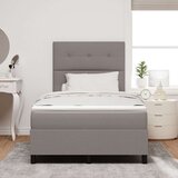  Postelja s škrbino z vzmetnico Taupe 120x200 cm Tkanina, (22083646) | Shoptok.si