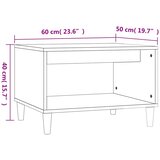  Stolić za kavu crni 60x50x40 cm od konstruiranog drva | shoptok.hr
