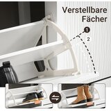 SoBuy OMARA ZA ČEVLJE s 4 vrati Bela 104x23x82cm Sodobno | Shoptok.si