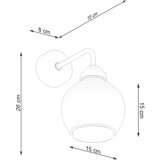  Stenska svetilka ALINO 1 črna, (21347318) | Shoptok.si