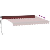 Tenda na automatsko uvlačenje s LED svjetlima bordo 350x250 cm | Eponuda.com
