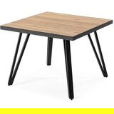 Marckeric Črna/naravna mizica z mizno ploščo v hrastovem dekorju 60x60 cm Sindi – | Shoptok.si