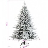  Umjetno božićno drvce s nogom 150 cm PVC i metal - Zelena i bijela 150 cm bez LED svjetala | shoptok.hr