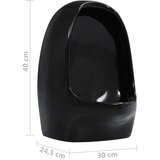 Zidni pisoar s ventilom za ispiranje keramički crni | shoptok.hr