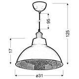  visilica na lanku SCRIMI 1xE27/60W/230V | Eponuda.com