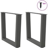 Noge za klub stolić V-oblika 2 kom antracit 50 x (42-43,3) cm čelik | shoptok.hr