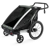 Thule Chariot Lite 2 zeleno (agava)/crna sportska dječja kolica i prikolica za bicikl za dvoje djece (4u1) | shoptok.hr