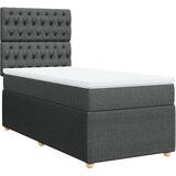 Maison Chic Box spring postelja - Vzmetna postelja z vzmetnico temno siva 80x200 cm blago SL17578, (21895288) | Shoptok.si