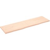 vidaXL Stenska polica 180x50x4 cm neobdelana trdna hrastovina Cene