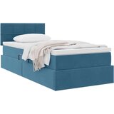  Postelja s shranjevanjem Temno modra 90 x 200 cm Žamet, (5000100855) | Shoptok.si