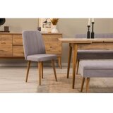 Hanah home vina 03 0701 atlantic pine grey (produžni trpezarijski sto, stolice i konzola set (7 komada)) Cene