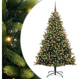 vidaXL Umjetno skladno božićno drvce s 300 LED dioda Zelena 180 cm | shoptok.hr