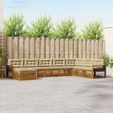  Set vanjskih sofa 8 kom. Prirodna i bež Čvrsto drvo akacije | shoptok.hr
