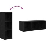 vidaXL TV Kabinet za Zid s policom 4 pcs Crni hrast 37 x 37 x 107.5 cm | shoptok.hr