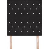  LED glava kreveta s LED trakama s uzglavljem Crna 80 cm Baršun | shoptok.hr