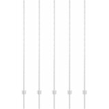  Stup za ogradu 5 pcs Srebrno 150 cm Čelik | shoptok.hr