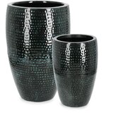BIZZOTTO Metalne/emajlirane ručno rađene posude za cvijeće u setu 2 kom ø 45 cm Nirad – Cijene