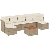 Maison Chic Seti vrtnega pohištva - Vrtna garnitura - Vrtni pohištvo set 8-delna z blazinami bež poli ratan, (21799535) | Shoptok.si