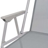 vidaXL Zunanja jedilna garnitura 8-delna jeklo in tekstil siva | Shoptok.si