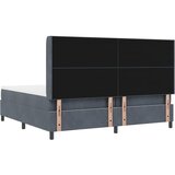  s opruga kutije Tamno siva 200 x 200 cm Baršun | shoptok.hr