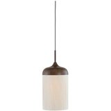 Light & Living Temno rjava viseča svetilka s tekstilnim senčilom ø 16 cm Dania – Cene