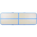 Napihljiva gimnastična podloga s tlačilko 300x100x10 cm modra | Shoptok.si