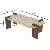 Hanah home sto za kafu leapiri travertine walnut | ePonuda.com